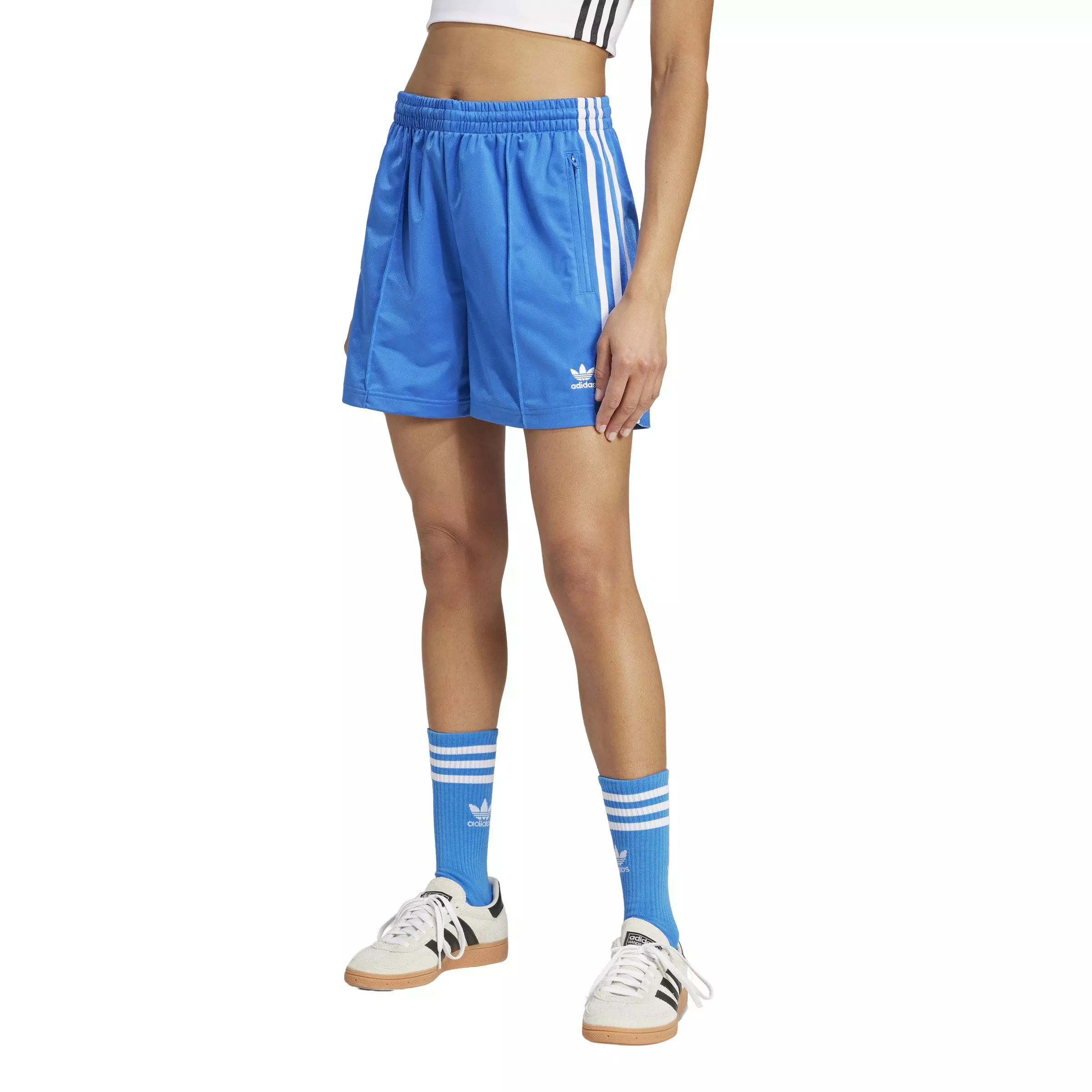 25SS新作人気【ADIDAS】FIREBIRD SHORTS ブルー adidas Originals Women's Firebird Shorts -Blue
